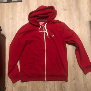 Red Large Express Hoodie Full ZIP